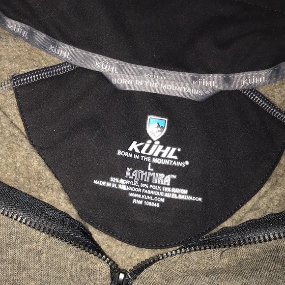 Kühl quarter zip sweatshirt men’s size L - Picture 2 of 3